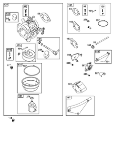 Carburetor And Fuel Supply Group Diagram and Parts List for 295777-0116-01  Briggs and Stratton Engine